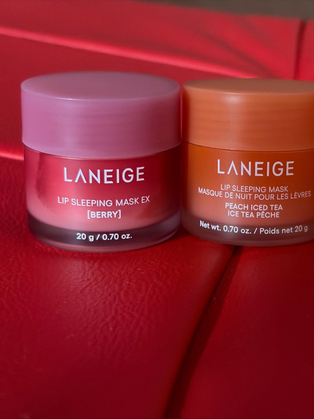 LANEIGE Lip Sleeping Mask EX Berry & Peach Iced Tea Lip Masks SEALED